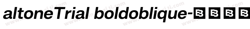 altoneTrial boldoblique字体转换